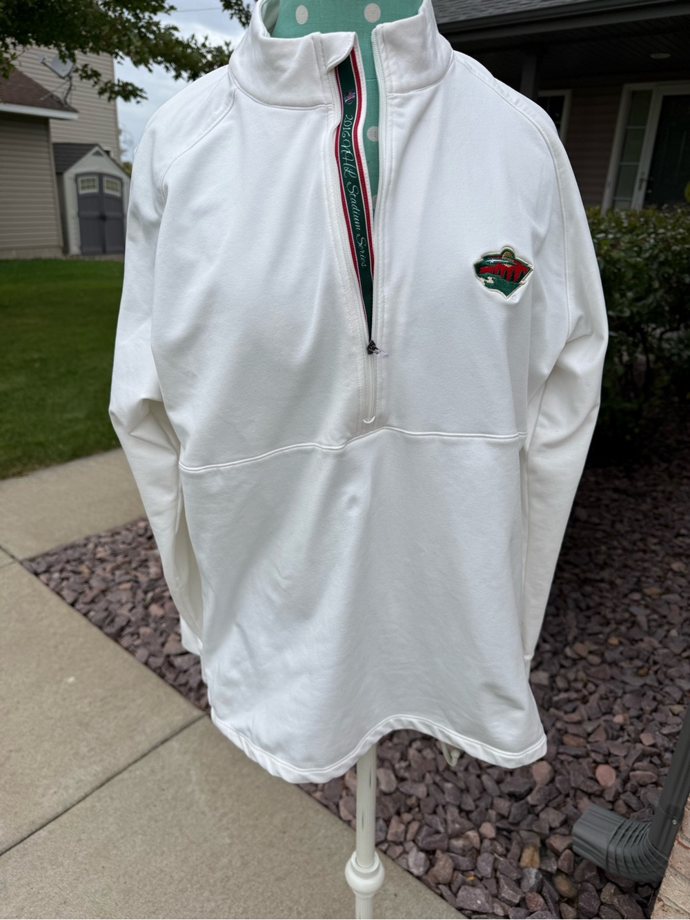 Levelwear Minnesota Wild White 1/4 Zip Pullover XL NHL Hockey